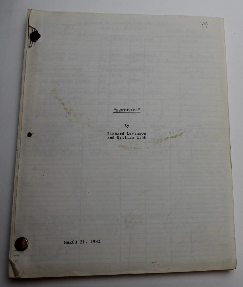 PROTOTYPE / Richard Levinson 1983 TV Movie Script Screenplay SciFi Android Human