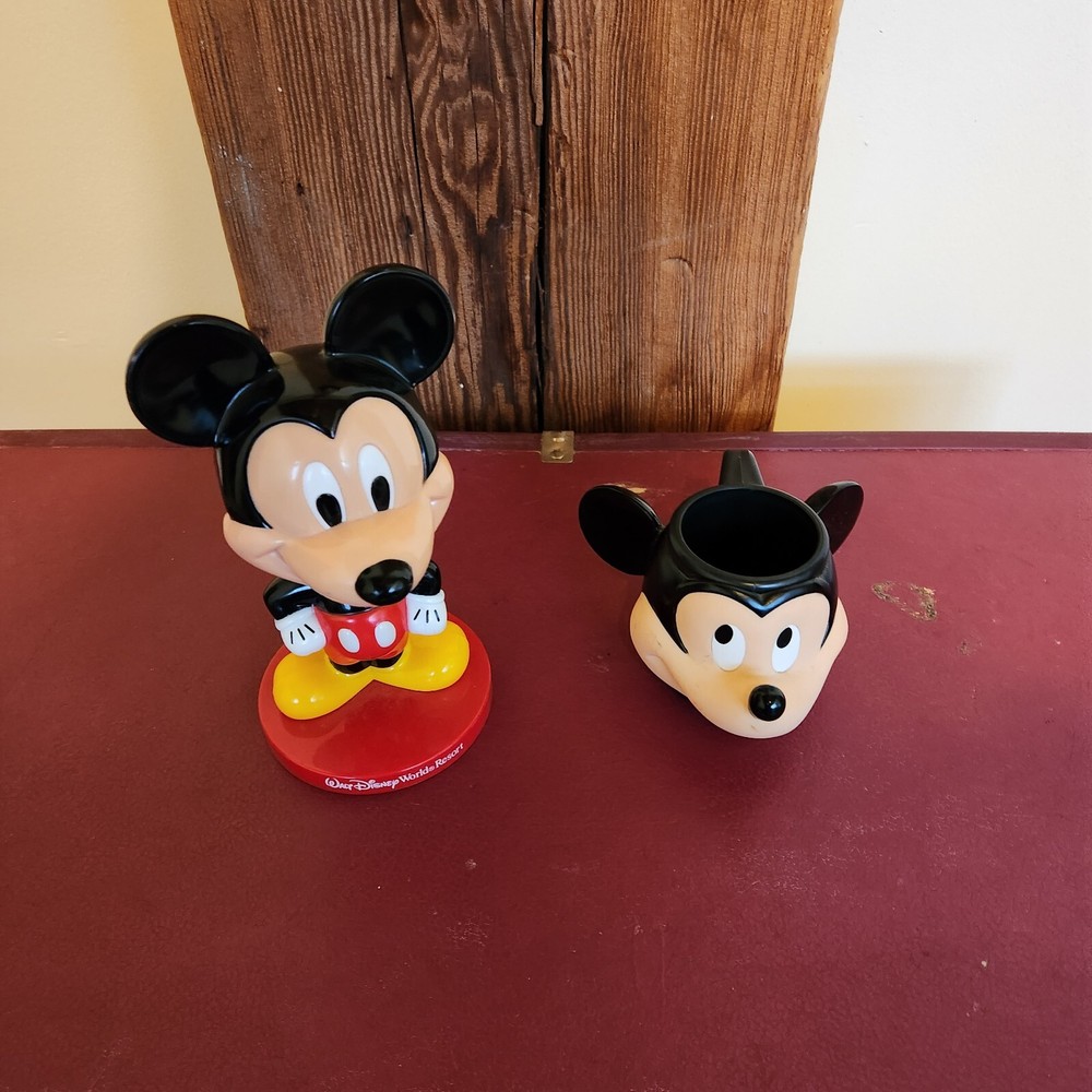 Mickey Mouse Bobble Head And Cup