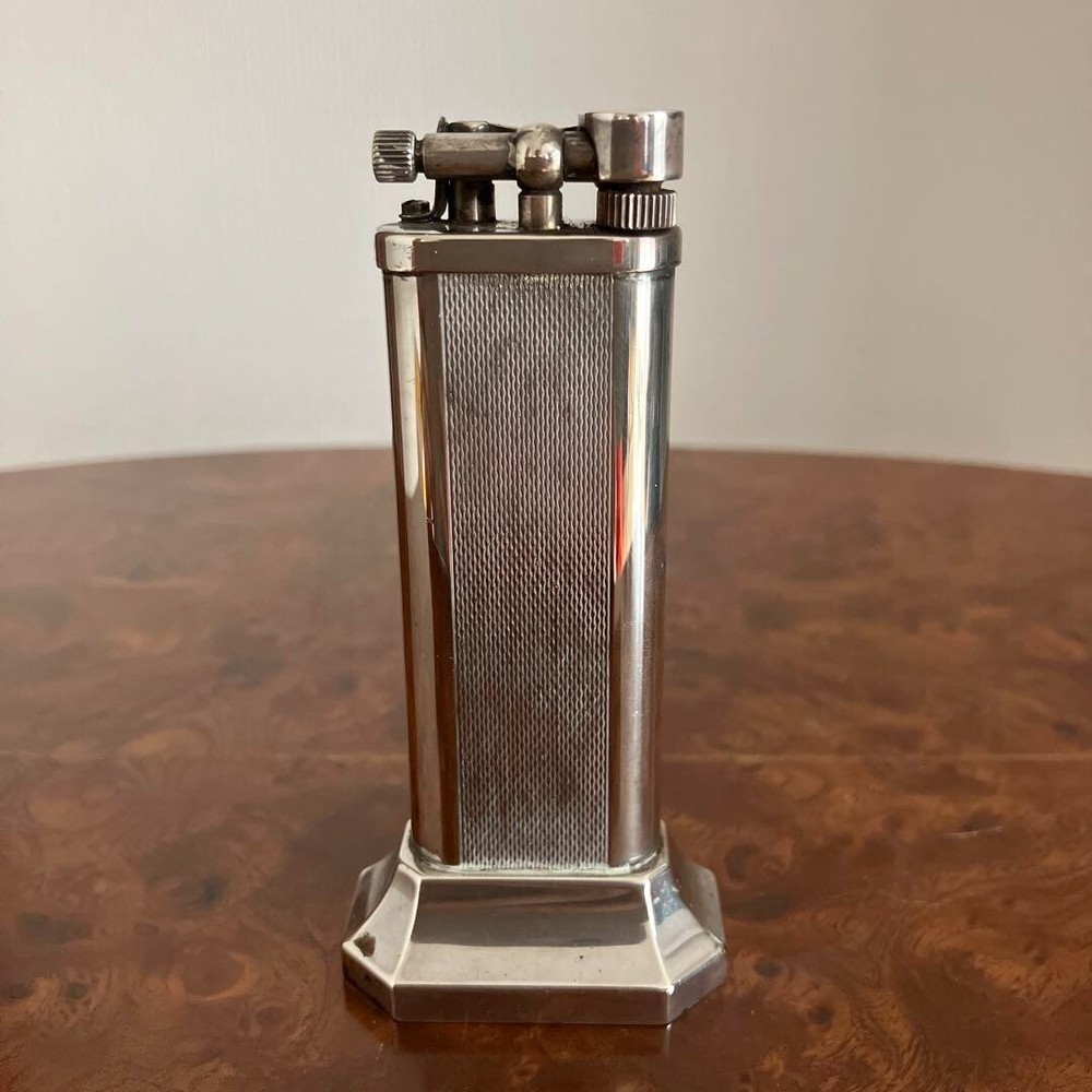 Dunhill table lighter silver with box
