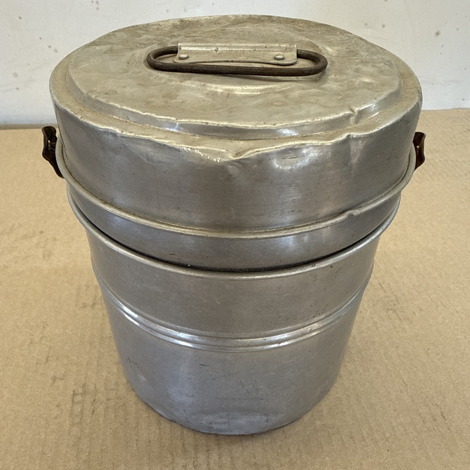 Vintage 4-piece Aluminum Coal Miner's Lunch Bucket In Very Good Used Condition