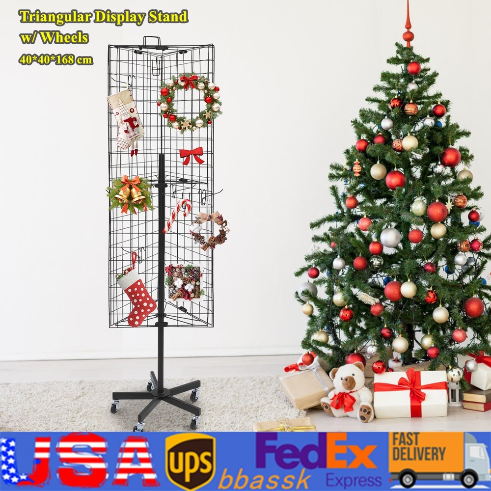 Triangular Grid Panel Display Stand Floor Standing Gridwall Display Stand