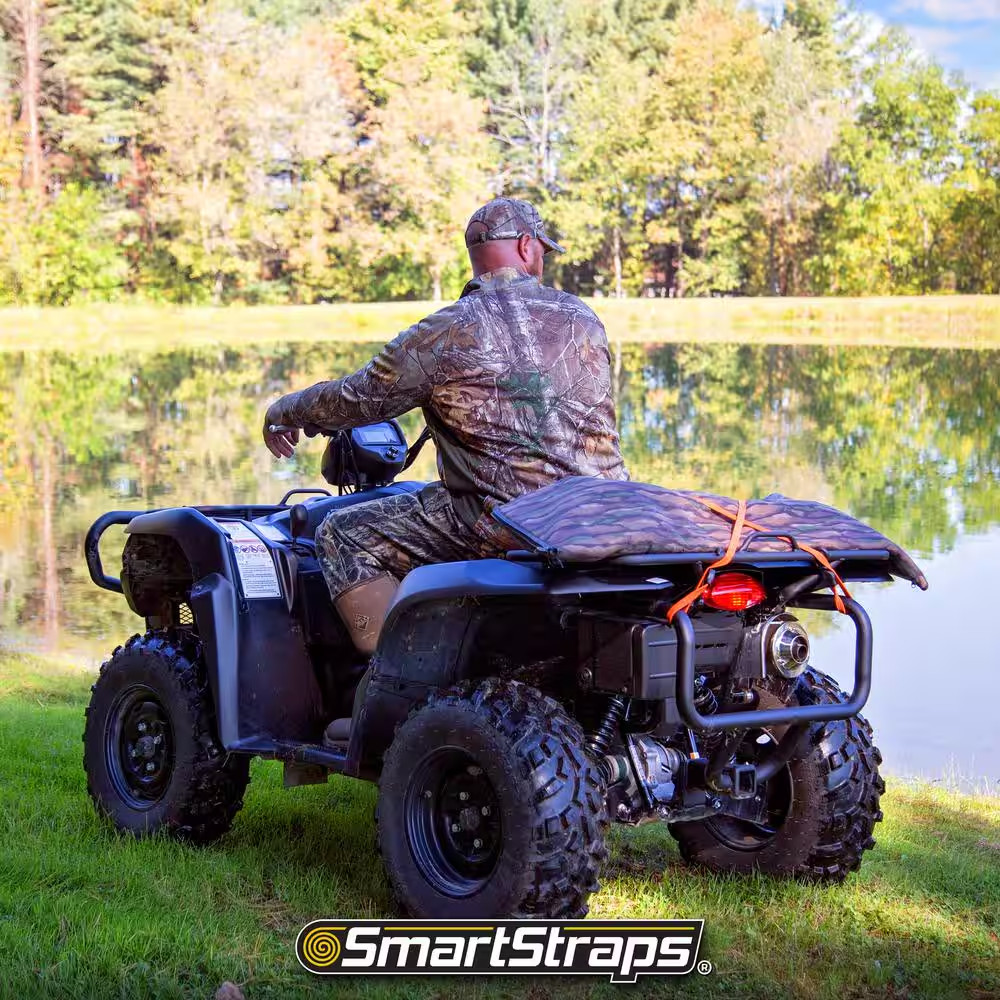 36 In. Orange Flat Strap Bungee Cord with Hooks - 2 Pack