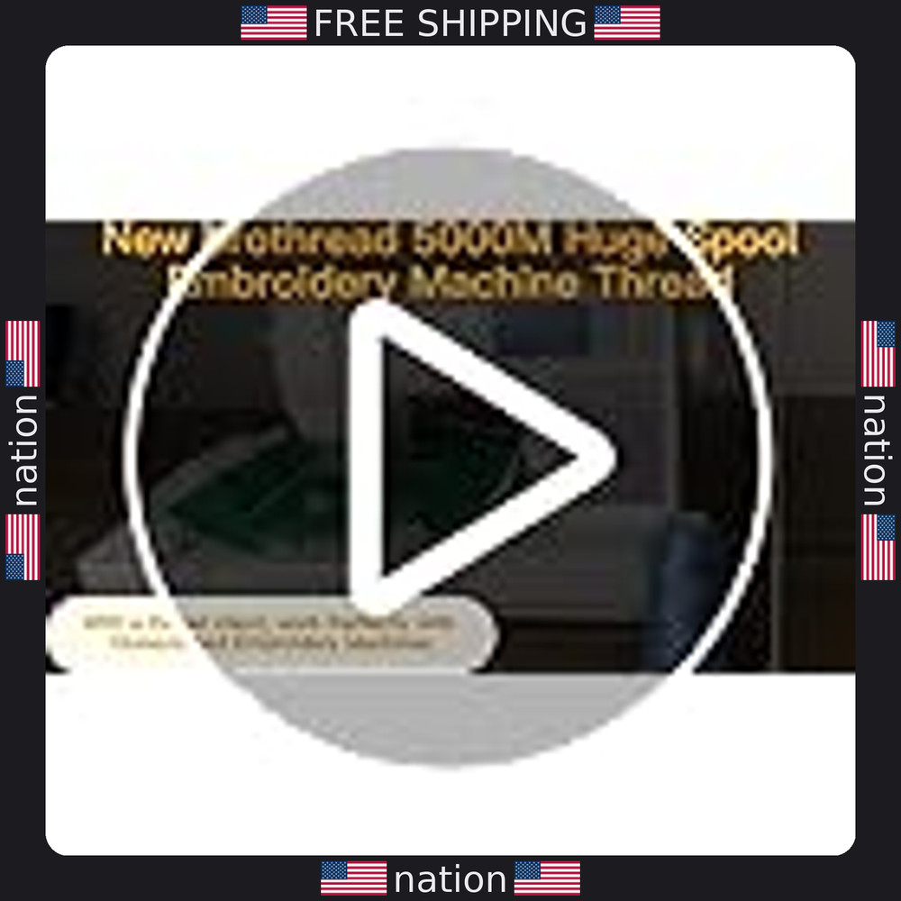 New Brothread 5000M Huge White Polyester Embroidery Thread 40WT for Machines