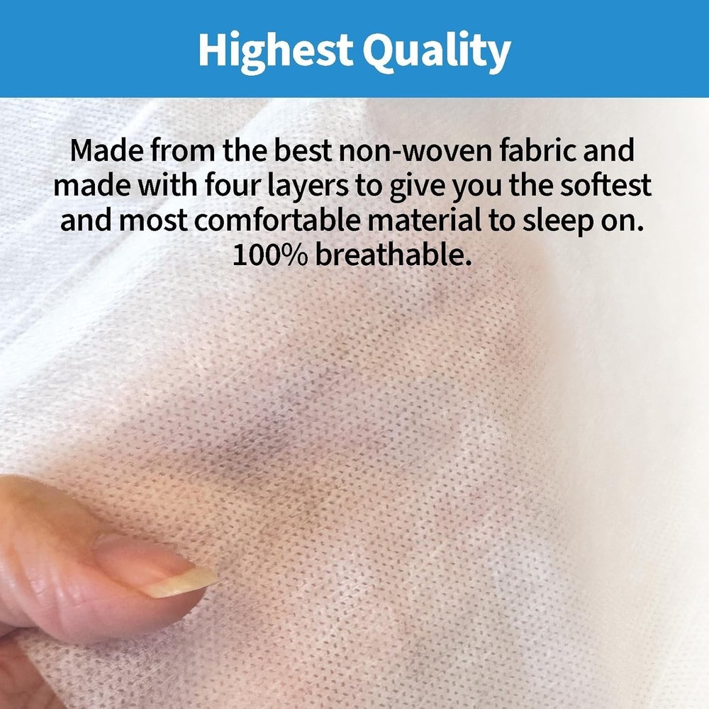ForPro Premium Disposable Sheet Set 4-PC King Size Bedding Travel Includes Bed