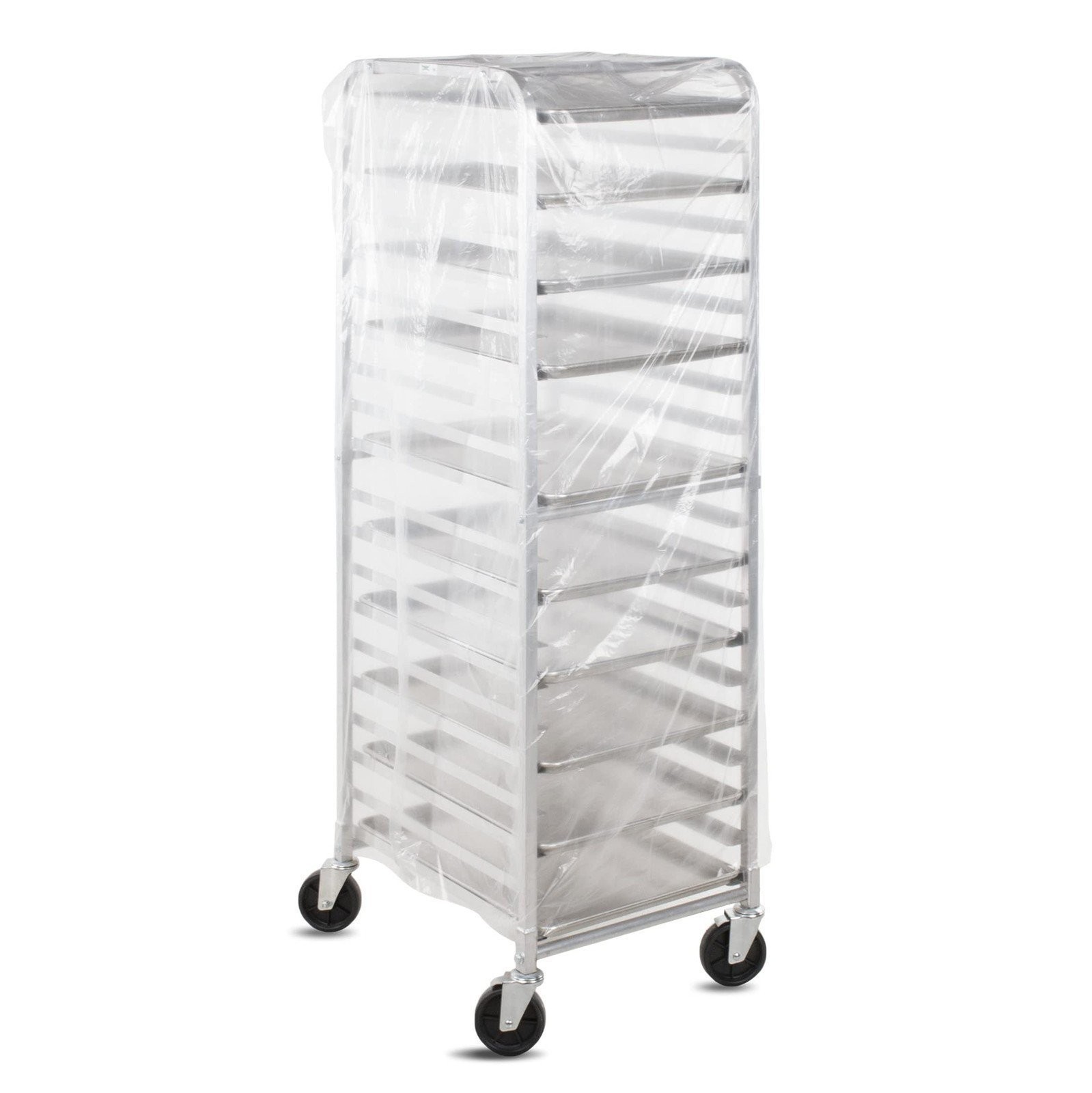 Disposable Bun Pan Rack Covers High Density 0.5 mil 50 Count 52 x 80 in