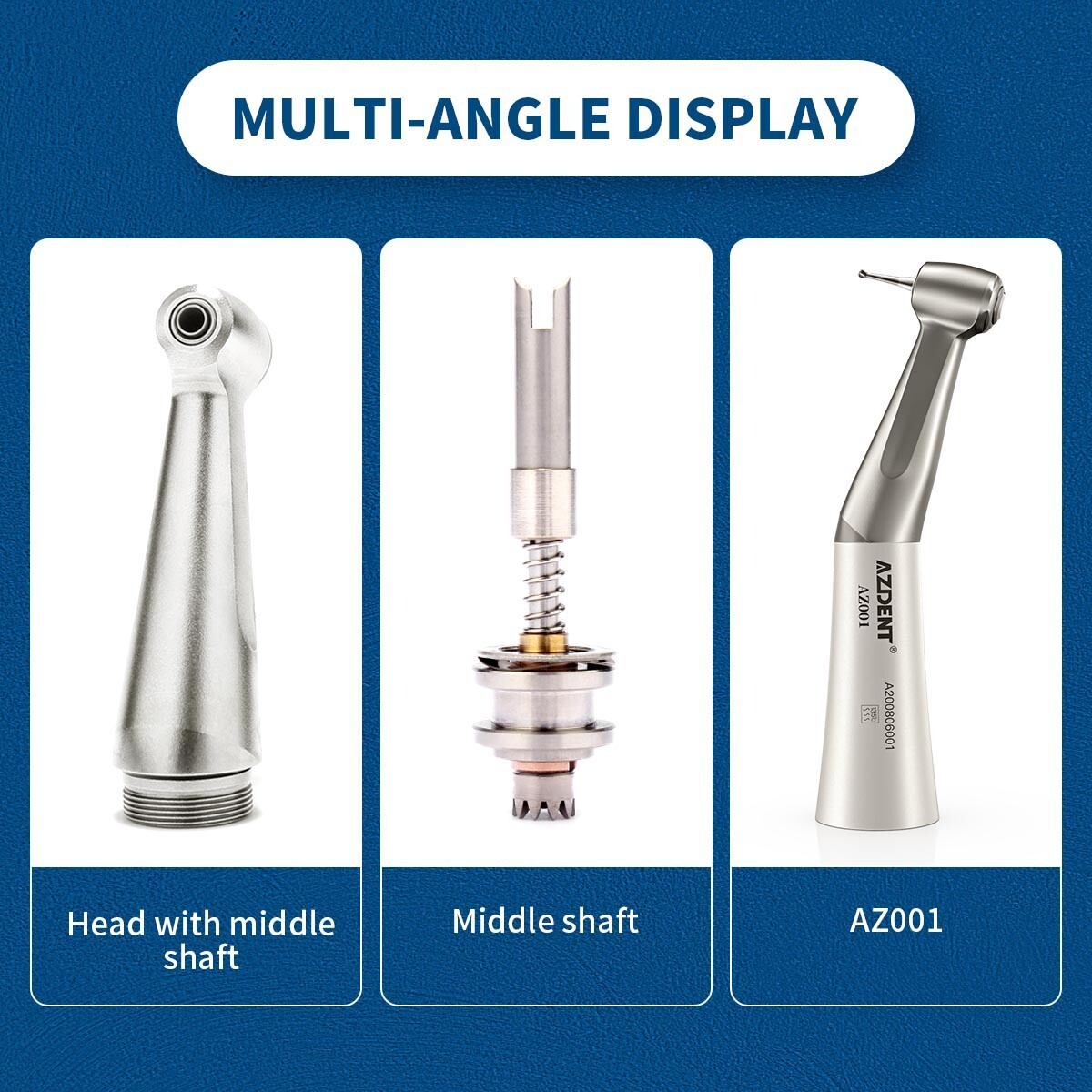 USA Dental Slow Low Speed Handpiece Contra Angle Push Button E-Type AZDENT