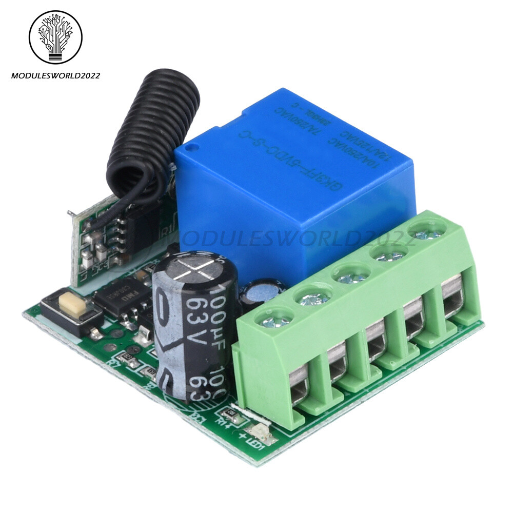 433Mhz 5-60V 1CH Wireless Remote Control Switch Relay Receiver Module with Case