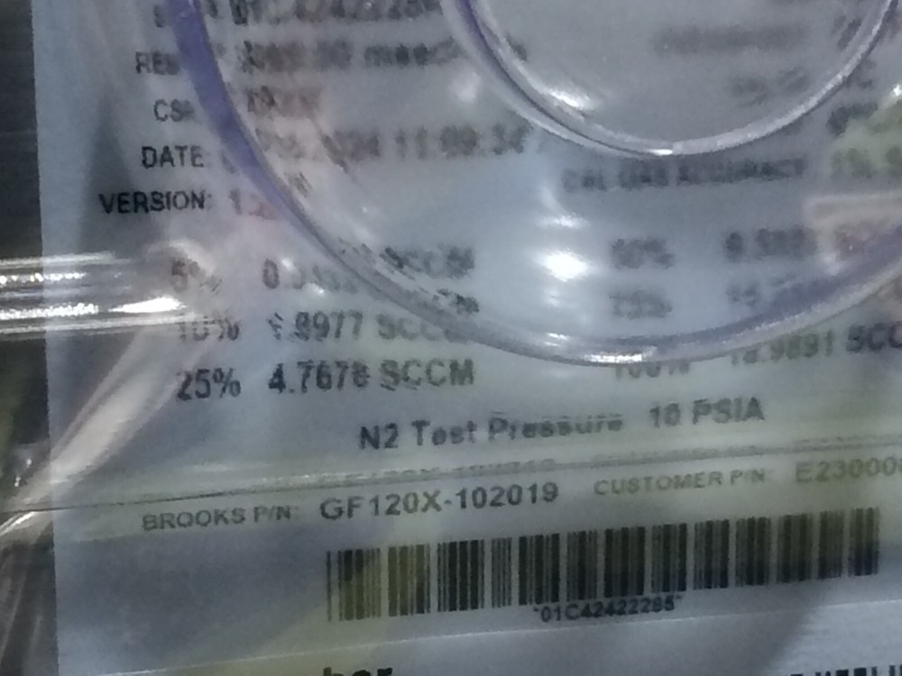 Brooks GF120X-102019 Mass Flow Controller New Surplus