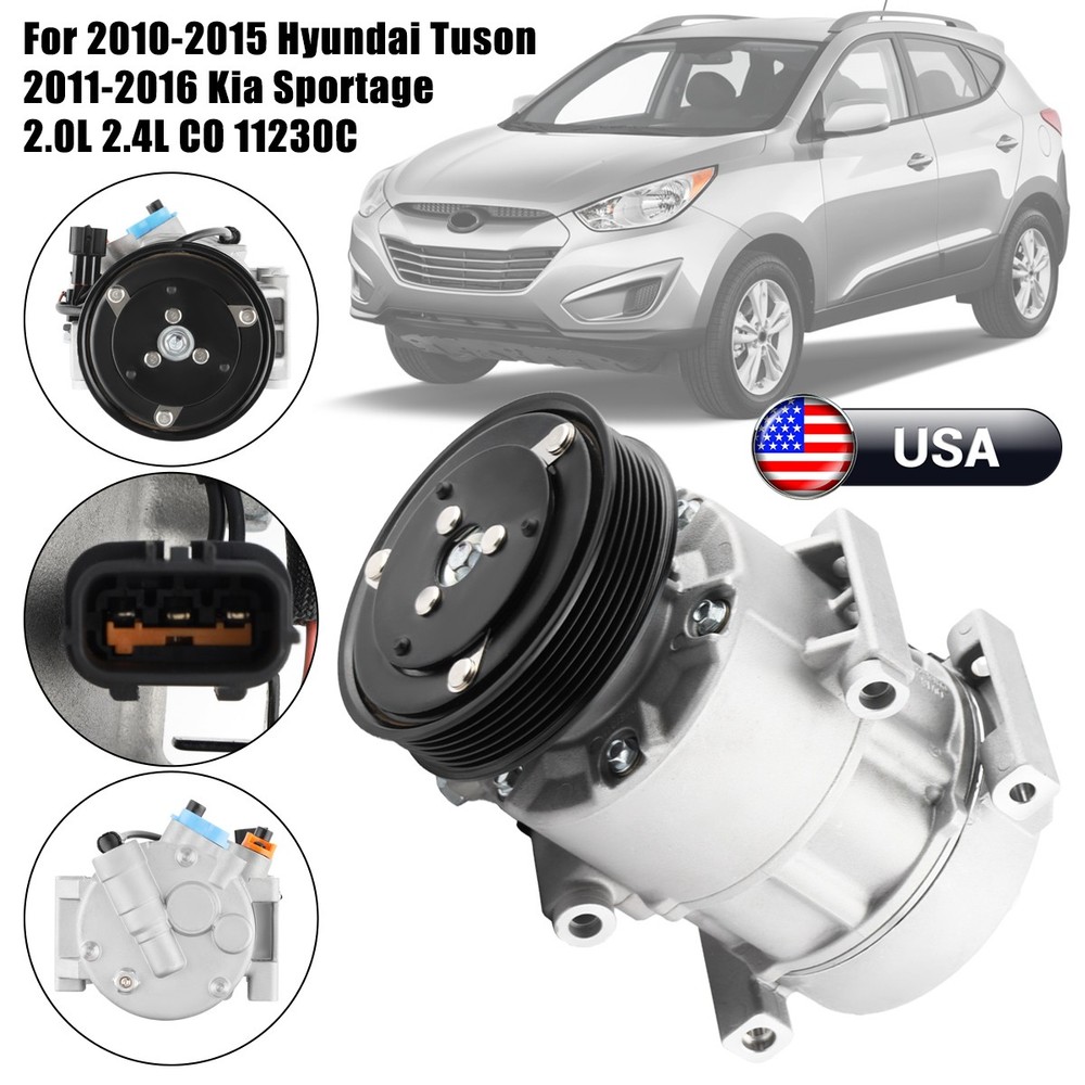 A/C AC Compressor W/Clutch For Kia Sportage 2011 2012 2013 2014-2016 2.0L 2.4L