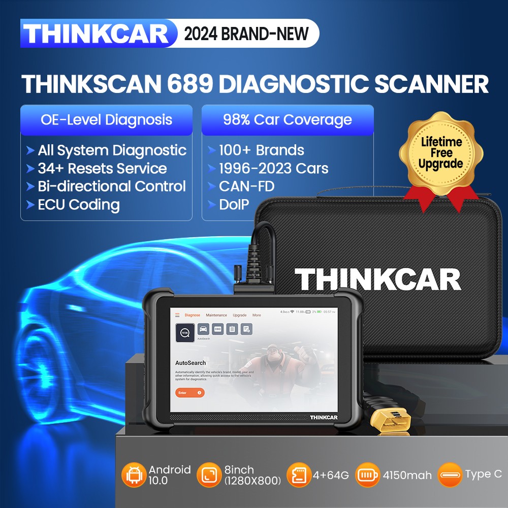 Thinkcar 689 Full Systems CANFD & DOIP Active Test Auto Diagnostic Scanner Tool