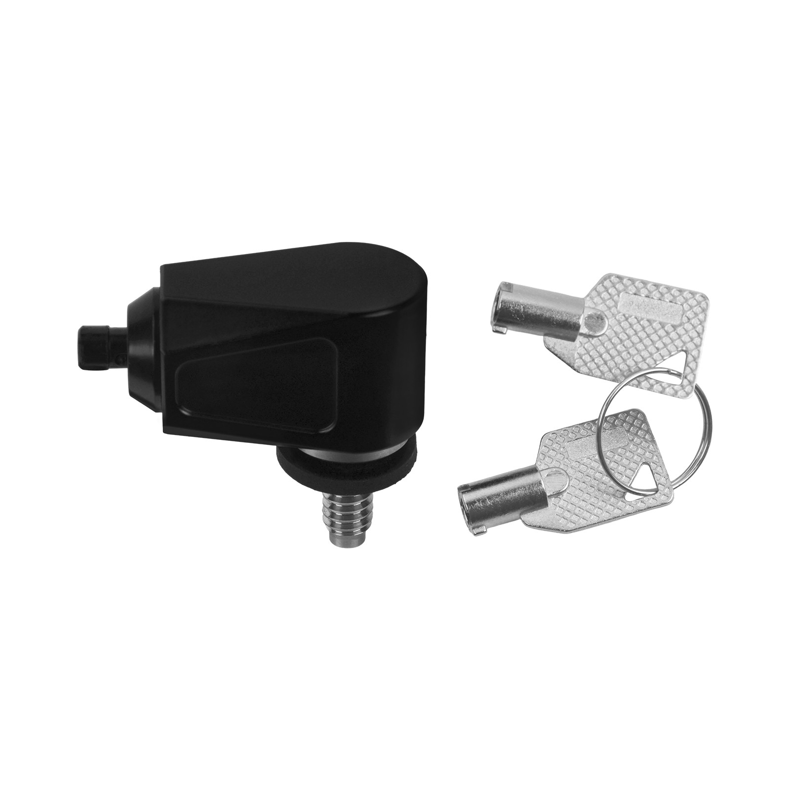 Black Seat Lock Push Pin 2 Keys Anti Theft Set For Harley Dyna Softail Touring