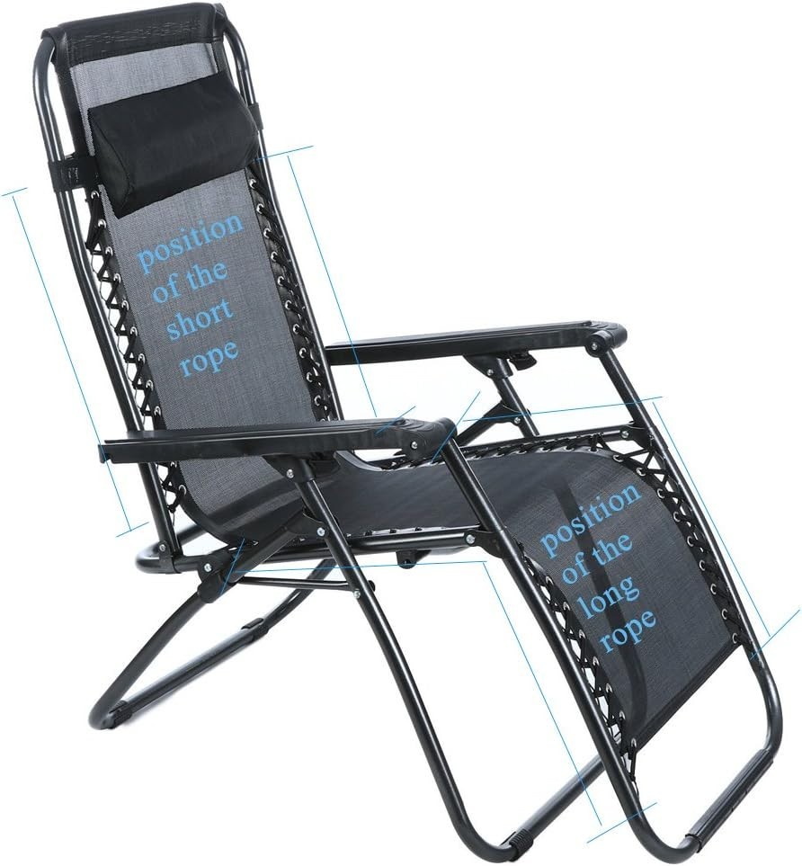 Nylon Elastic Replacement Cords for Zero Gravity Chairs - Easy Install Kit
