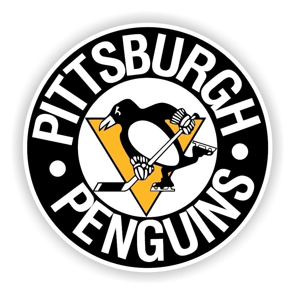 Pittsburgh Penguins Round Decal / Sticker Die cut
