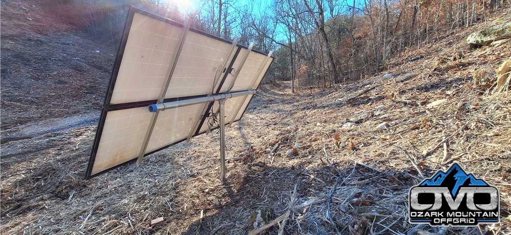 Adjustable Solar Panel 3" Pole Mount - 4x Solar Panels (Without Modules)