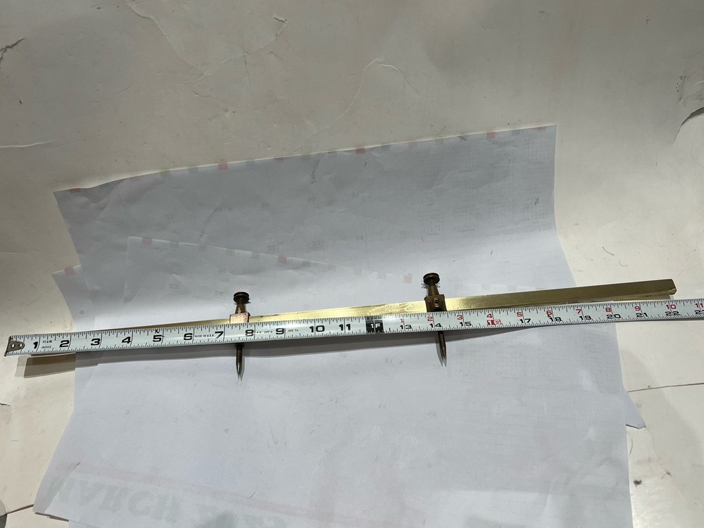 Vintage Brass Beam Compass 22"Inch Fully Working Drafting Tool