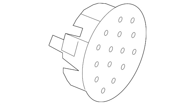 Light Titanium Driver Side Windshield Garnish Molding Speaker Grille (90765227)