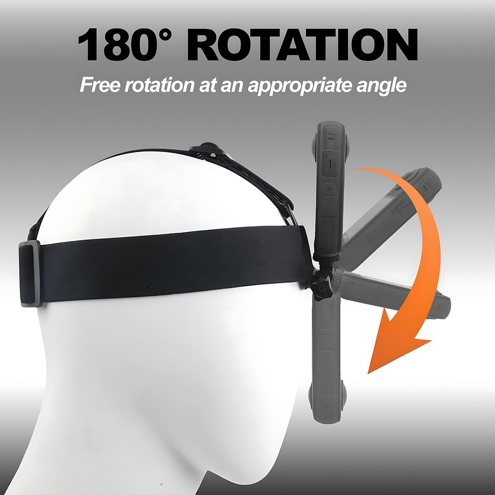 Head Strap Mount for Action Camera compatible with Insta360 GoPro Accessories