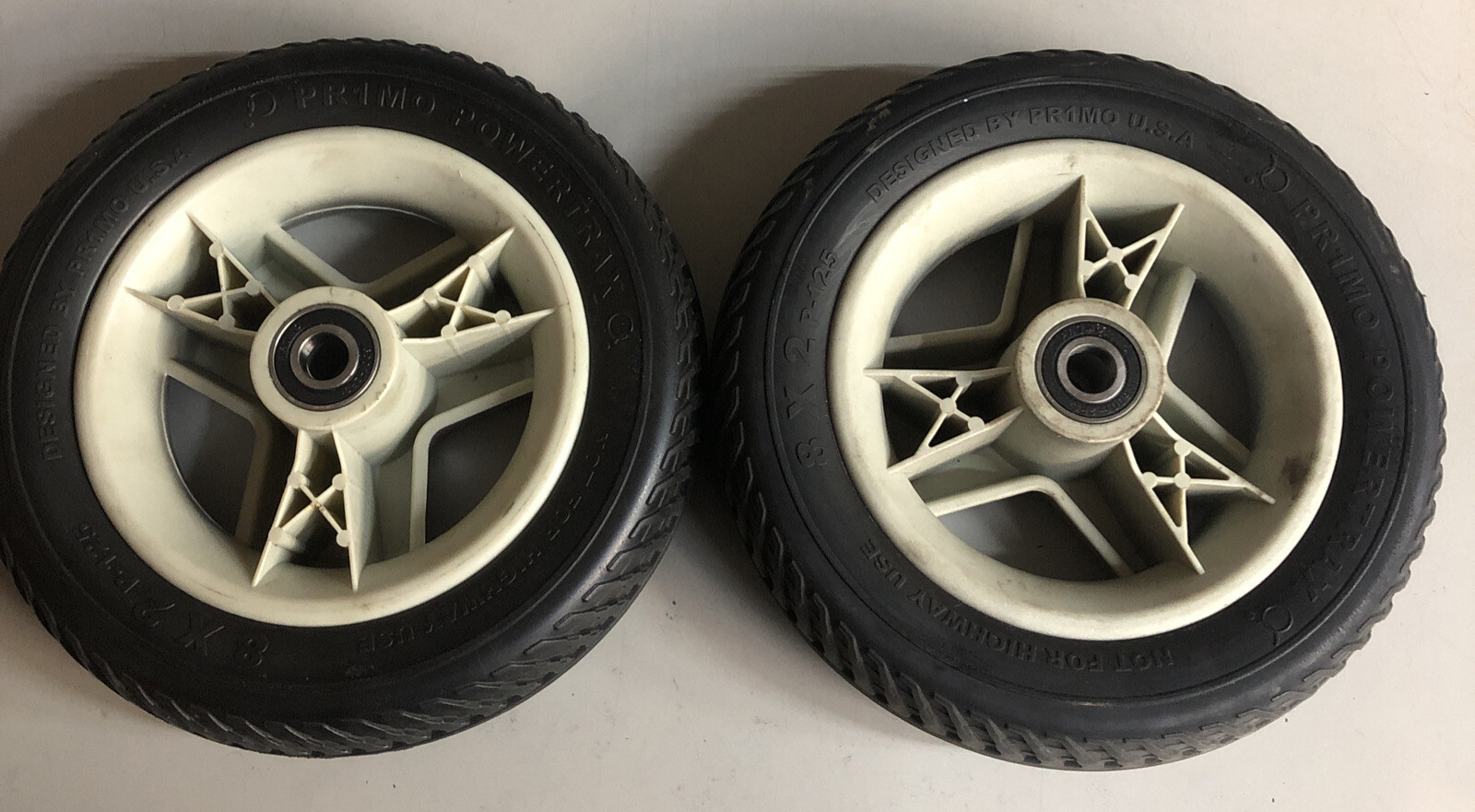 TWO GoGo Front 4 Wheeler Wheel 8x2 P125 tires silver rim black tire sc54 sc54hd