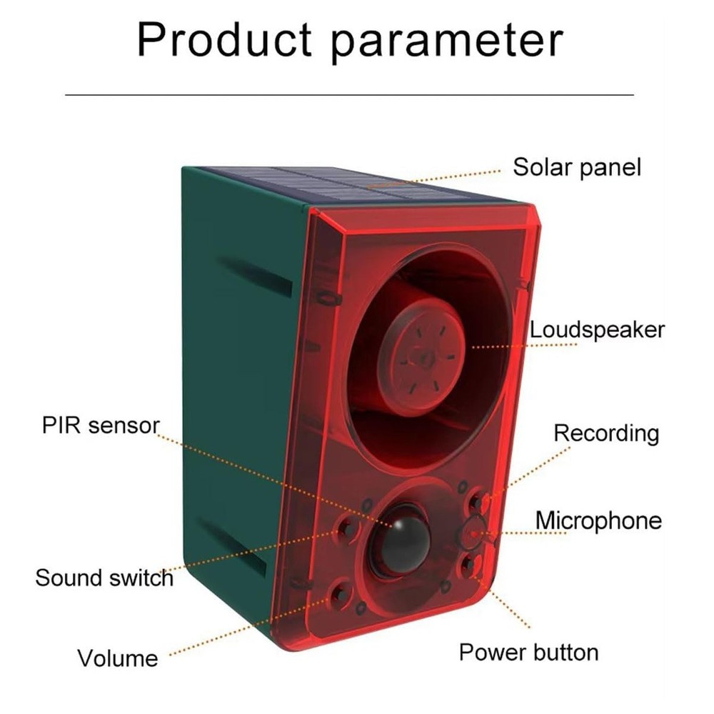 Solar Outdoor Motion Sensor Alarm - Barking Dog Motion Sensor, Motion Sensor ...