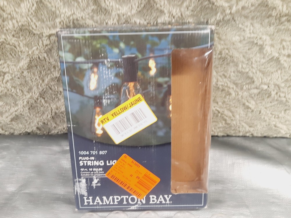 Hampton Bay 10 ft. Light Line Voltage Incandescent String Light Plug (10-Heads)
