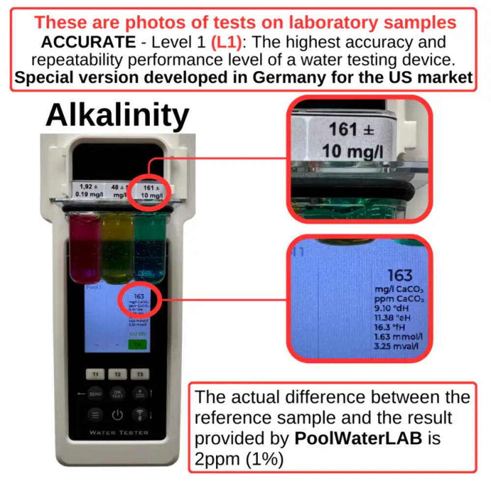 Pool Water Tester - Accurate Pool Water Testing Kit, Ultimate Smart Digital Test