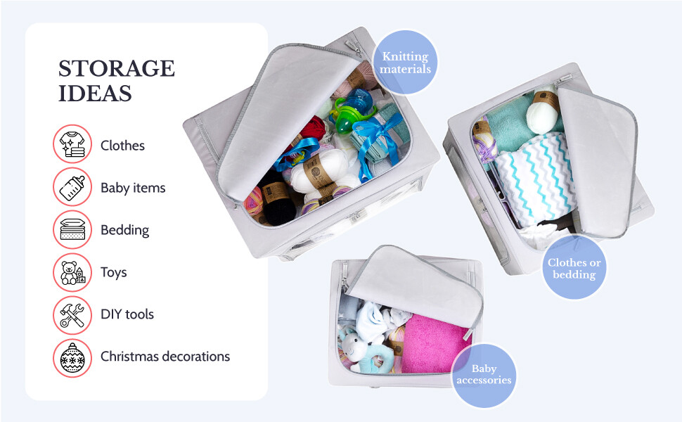 Periea Beau Clothes Storage Bag Steel Frame Underbed Box