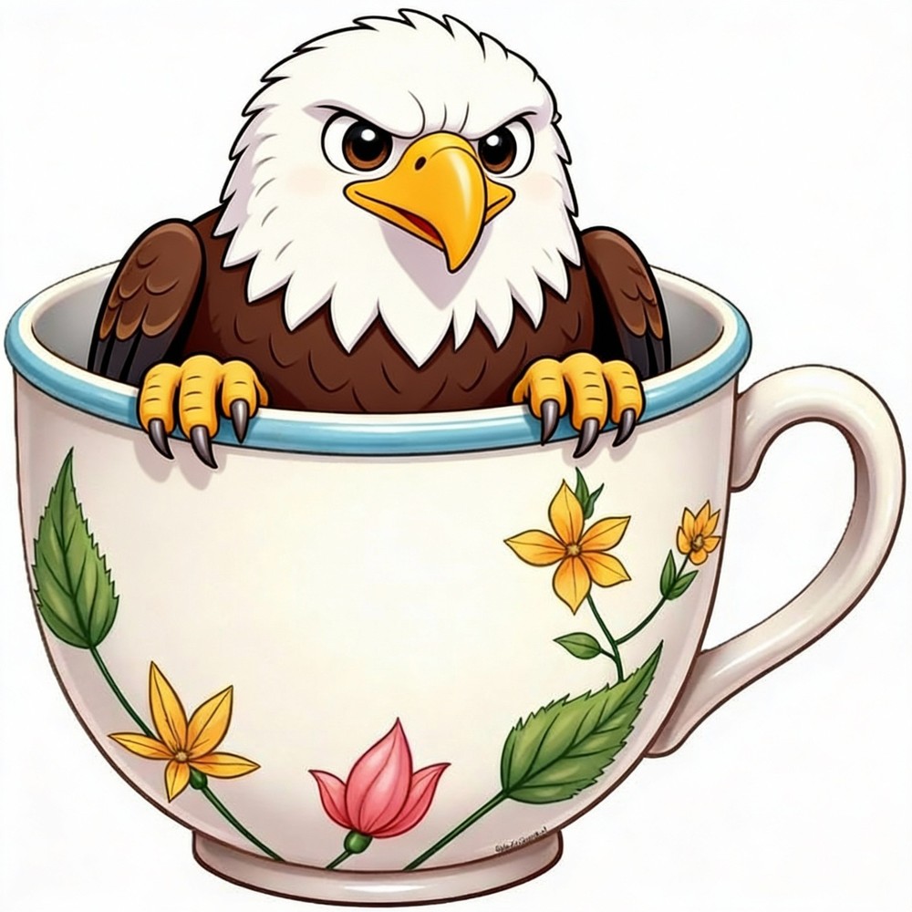 30 Custom Coffee Cup Bald Eagle Personalized Address Labels