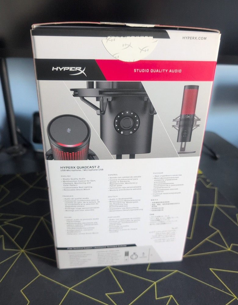 HyperX Quadcast 2 Microphone Black W/Removable Shock Mount