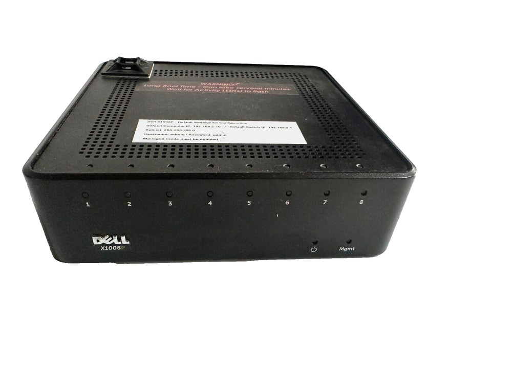 Dell Networking X1008P Smart Web Managed Switch W/Power Supply (One)THS