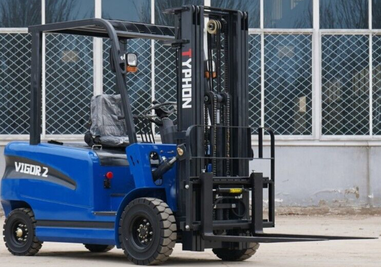 New 2 Ton Rated Capacity TYPHON Electric Forklift Lifter w Side Shift, 3 Stage