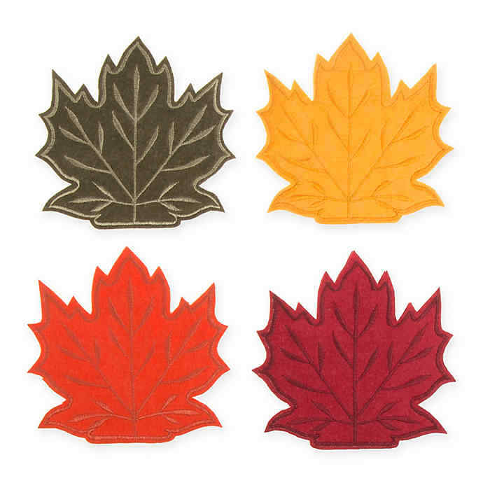 NWT Maple Leaf Decorative Utensil Holders (Set of 4)