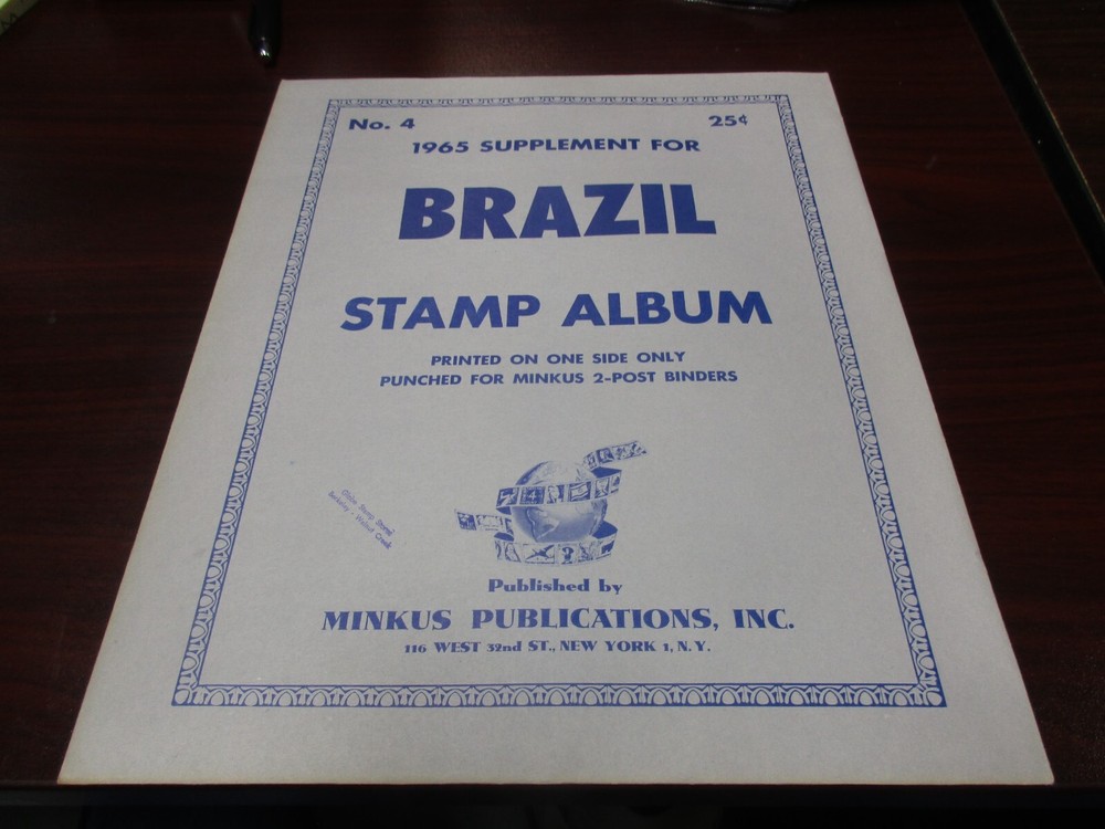 "MINKUS" ALBUM PAGES  1965  SUPPLEMENT BRAZIL   W/FREE SHP.
