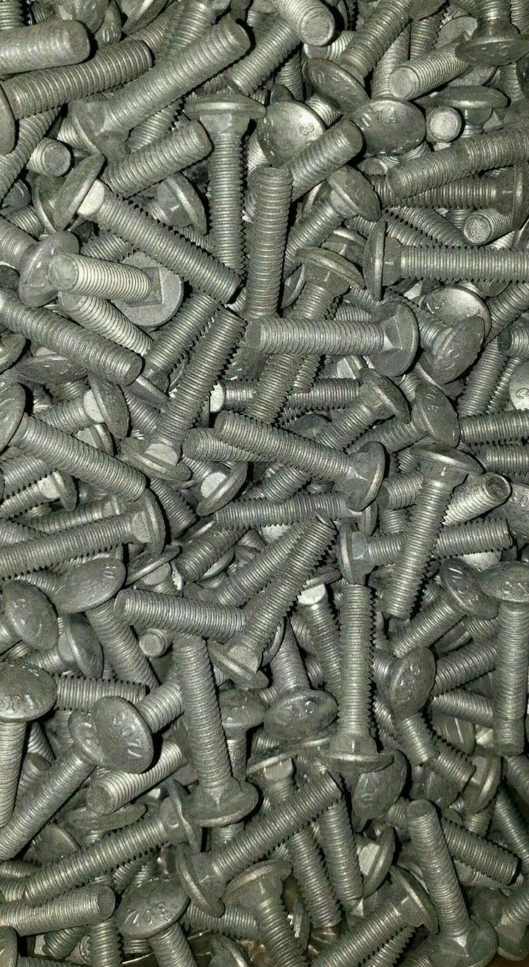 3/8"-16 X 4" Carriage Bolts, Flat Washers & Nuts