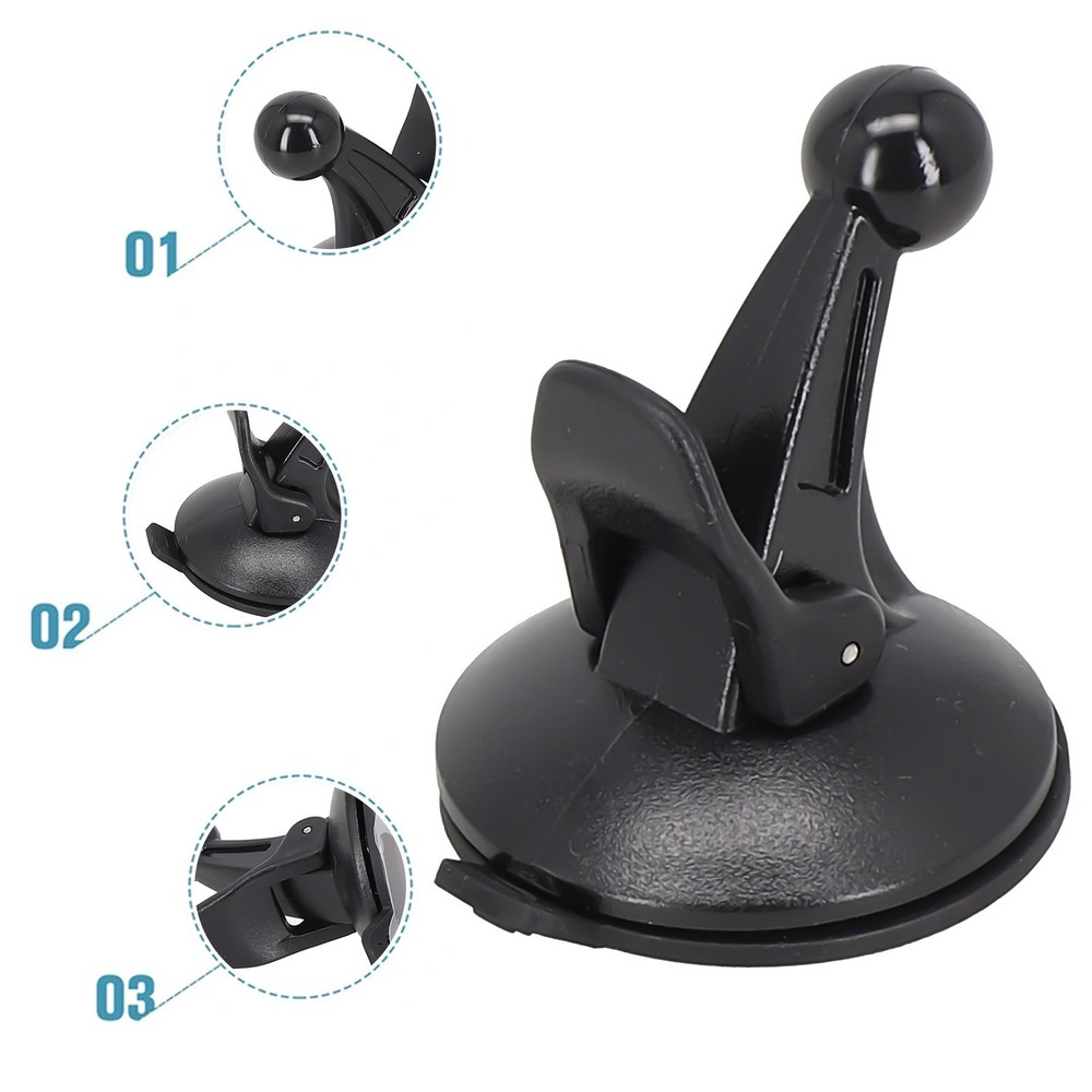 Auto Car GPS Holder Windshield Windscreen Mount Plastic Suction Cup Black