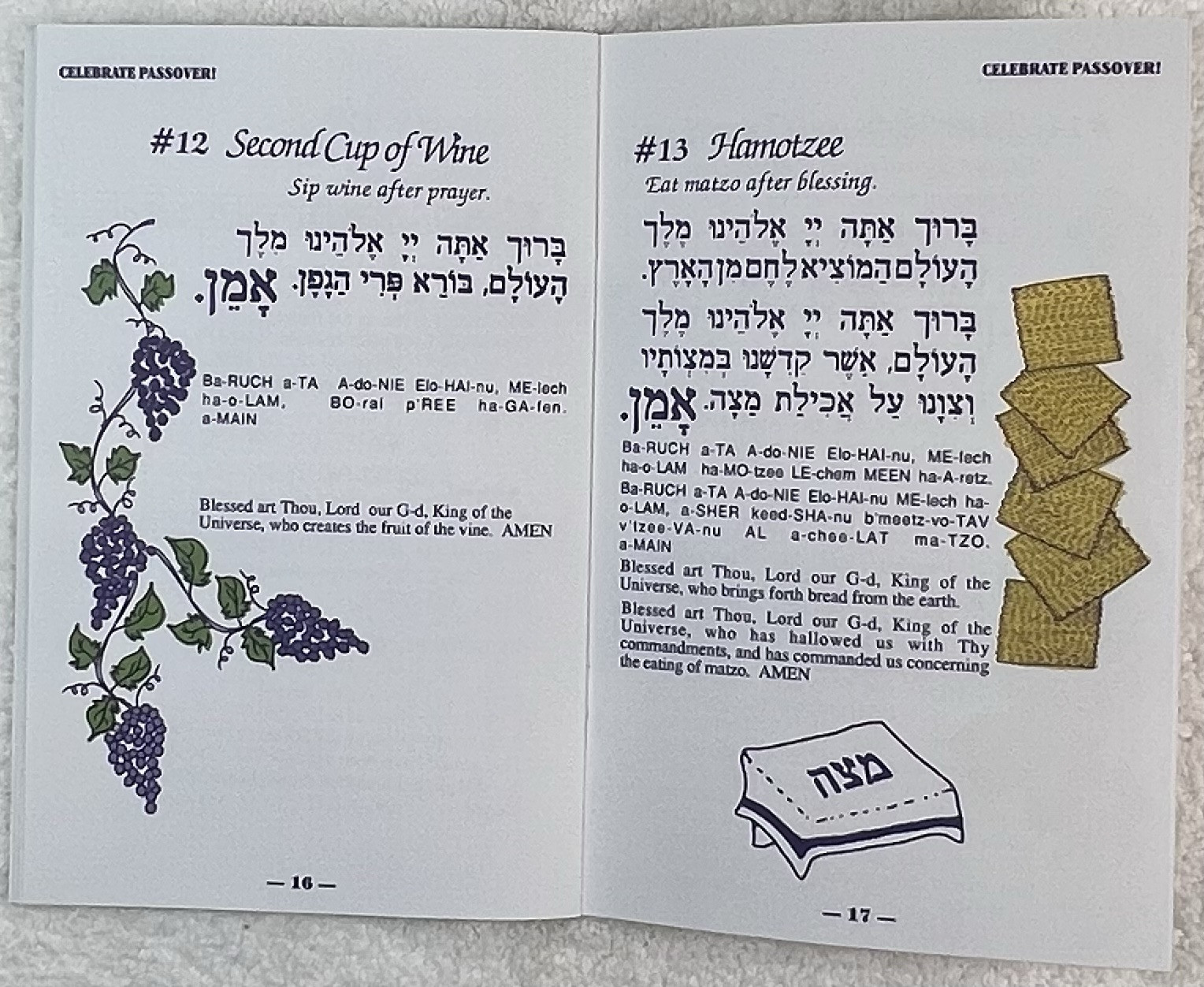 A Family Seder in 20 EASY Steps! Haggadah f/ Passover in a modern way-Lot of 10