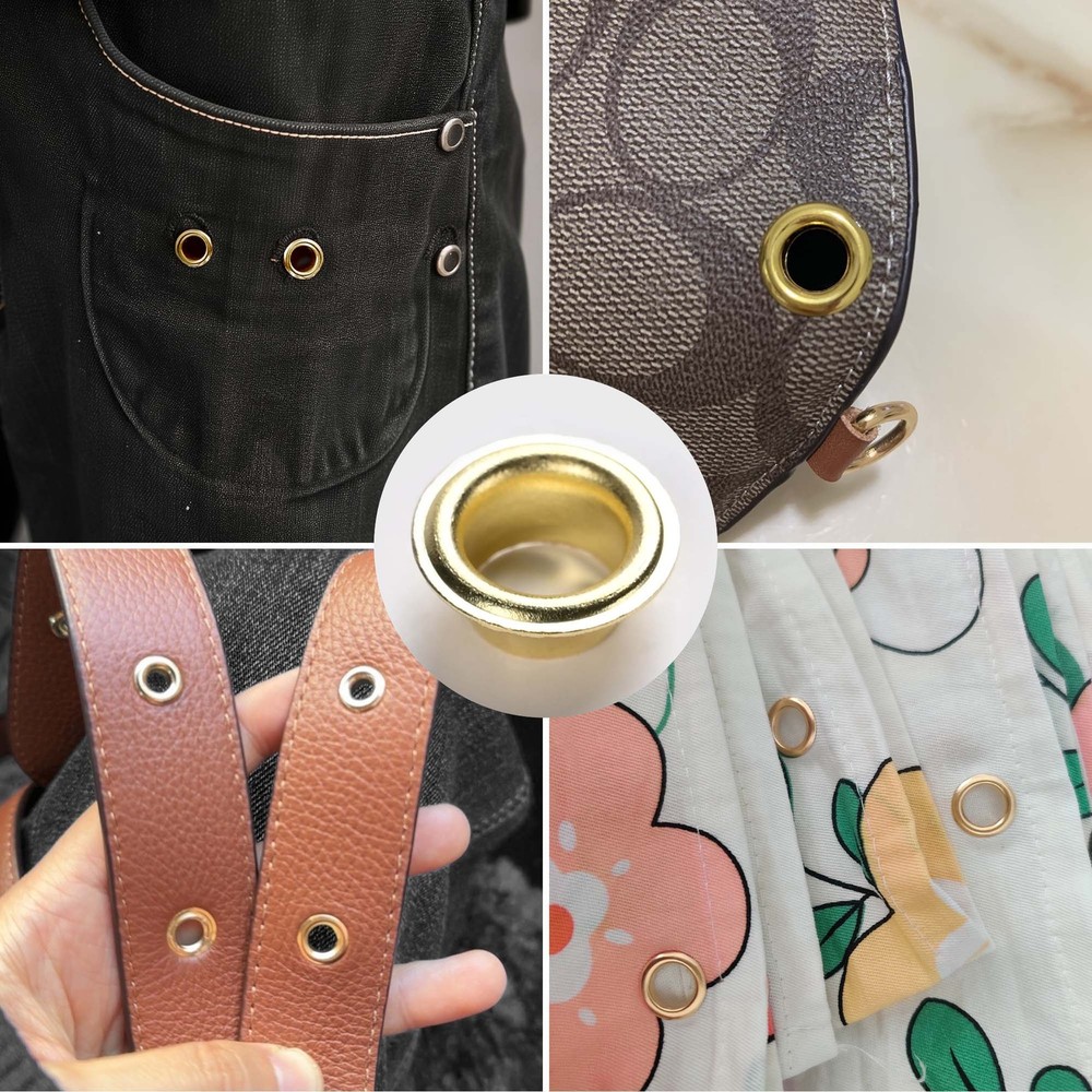 500 pcs Solid Brass Grommet Kit 7/32 inch Size #0 Eyelets Washers