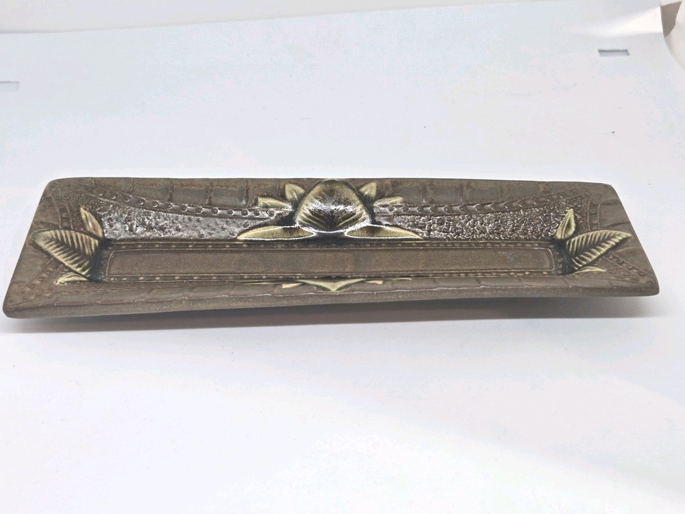 Spector Studios Glazed Pottery Rectangular Trinket Dish READ