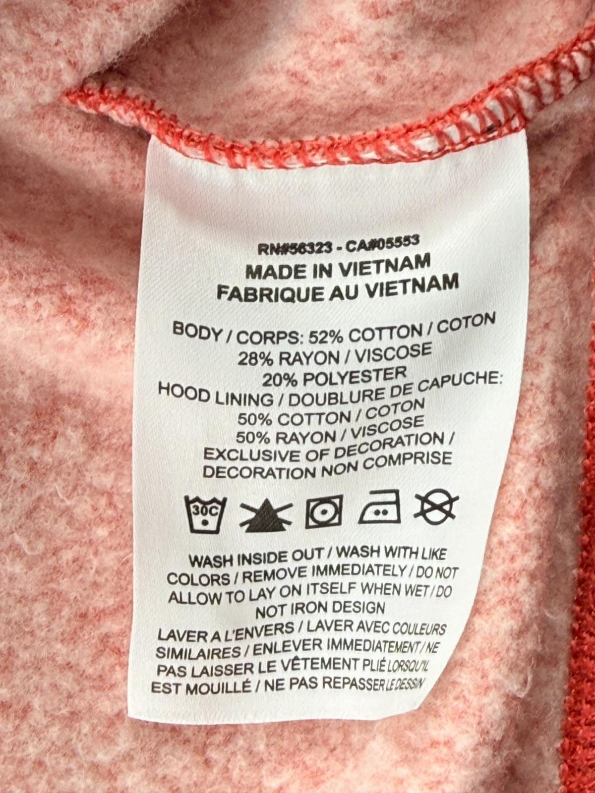 Nike Hoodie Womens XL Orange Quarter Zip Pullover Hooded Sweatshirt Swoosh