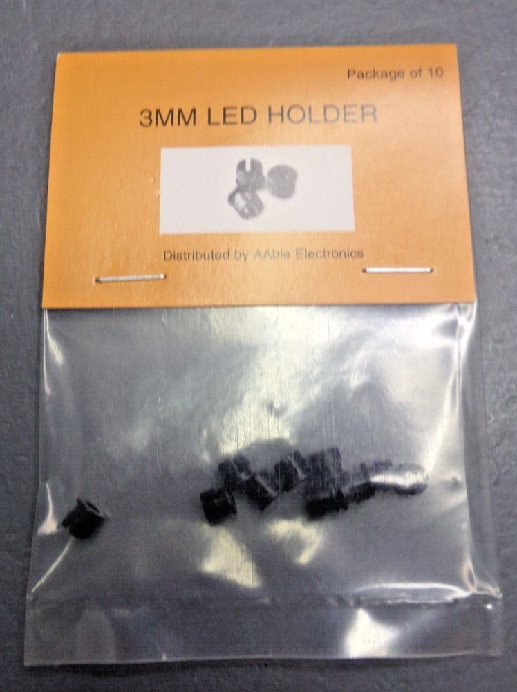 AABLE ELECTRONICS 10 PIECE 3MM LED HOLDER