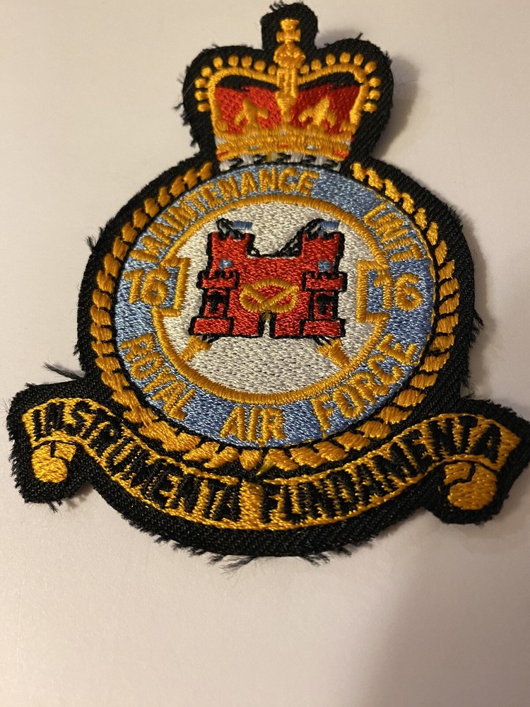 ROYAL AIR FORCE 1616 Maintenance Unit Patch 4”x3” EUC