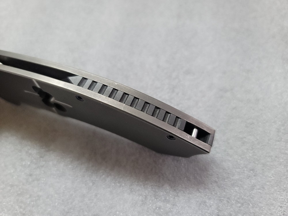 Peter Carey Custom Knives 2014 Framelock Cure Prototype, Tom Mayo MOP Pattern