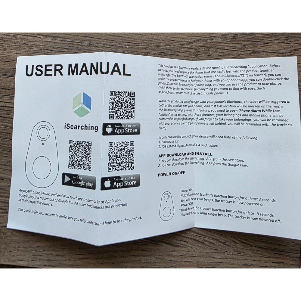 NEW iSearching Bluetooth Wireless Tracking Device