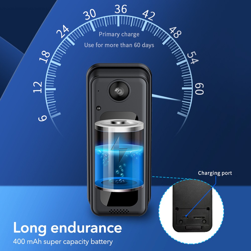 WiFi Smart Wireless Ring Doorbell Security Intercom Video Camera Door Bell Chime