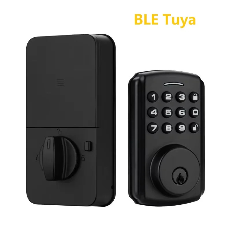 Tuya Bluetooth Smart Deadbolt Lock With Passcode Keys For Front Door
