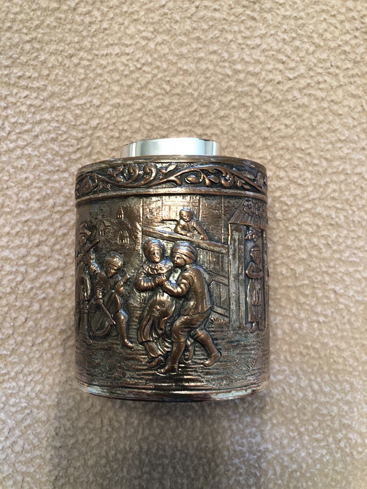 Vintage Ornate Italian Silver Plated Container
