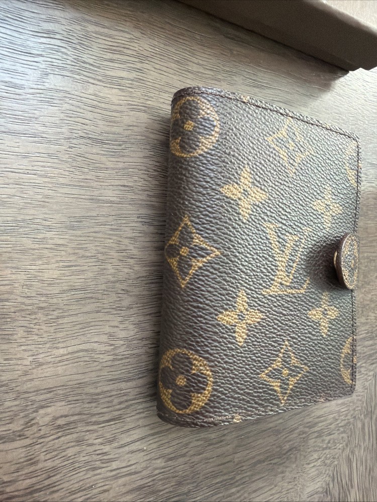 Authentic Louis Vuitton Monogram Agenda Notebook Monogram & LV Pen MINT