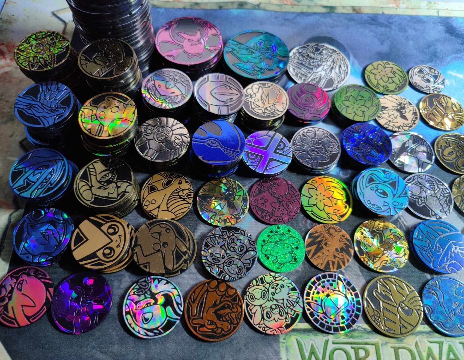 Lot of 10x Official Pokemon TCG Coins (No Duplicates)