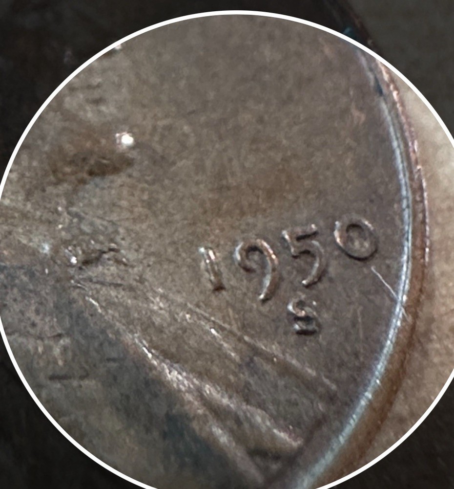 Rare 1950 S Lincoln Wheat Cent