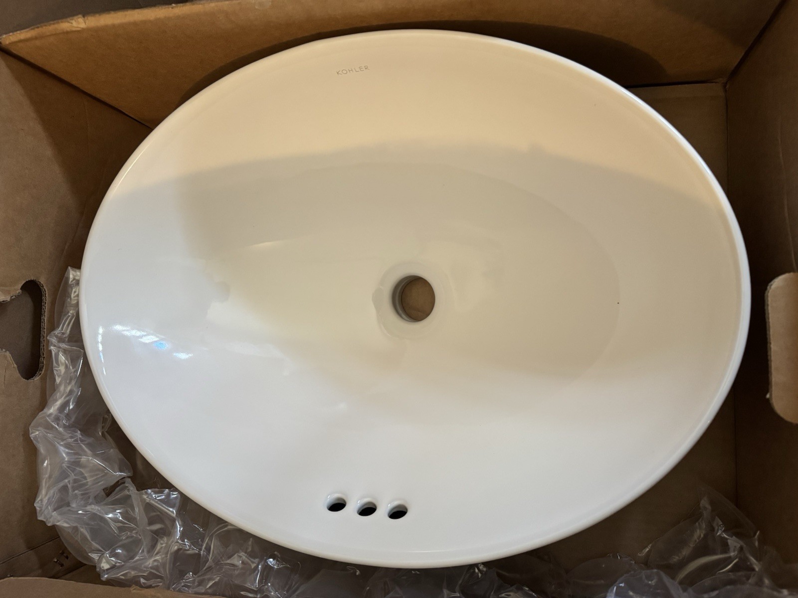 Kohler K-99183-0 White Vox 20" Vessel Vitreous China Bathroom Sink with Overflow