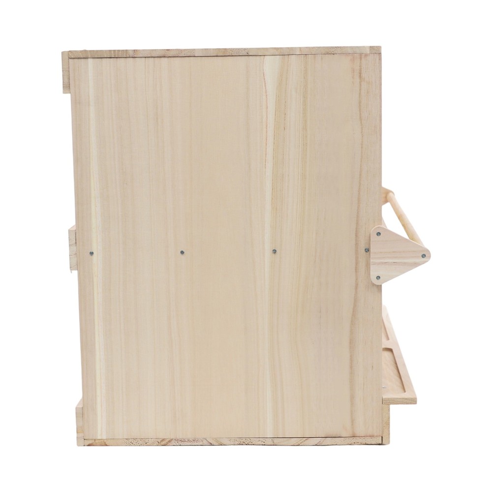 Chicken Nesting Box 4 Compartment Wooden Nesting Boxes For Chickens W/ Perches
